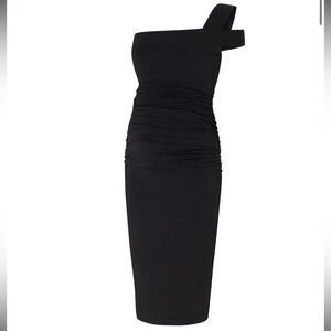 Isabella Oliver Black One-Shoulder Maternity Dress